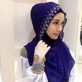 6color plain gold plaque glitter fashion printe shimmer viscose long shawls muslim hijab head scarves hijabs