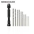 Manual Mini Micro Aluminum Rotary Hand Tool Countersink Drill Bit Chuck with 10pcs Twist Drills