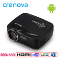Crenova GP70UP 3D Android 4 4 Projector 1200 Lumens Support 1920x1080P Analog TV LED Projector Wifi