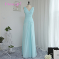 Dressgirl 2016 Cheap Bridesmaid Dresses Under 50 A line V neck Floor Length Mint Green Chiffon