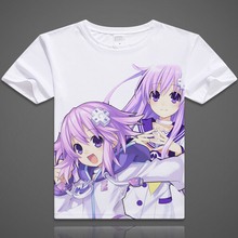 Hyperdimension Neptunia T-shirt Anime Noire Cosplay Short Sleeve T shirt Choujigen Game Neptune Breathable Tees