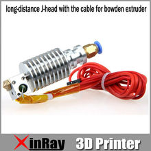 Free Shipping Hot 3D Printer All Metal long-distance J-head with the cable for bowden extruder GT028 For 3D printers
