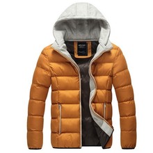 Cold Winter Men Warm Down Parkas Plus Size L-4XL Korean Fashion Hooded Coats Man Casual Outertwear