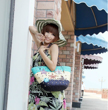 Wholesale 2015 Summer New Arrival Starry Straw Bag Women Handbag Lady Beach Bag Starfish Pattern Women