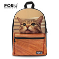 Fashion Children School Bags Bookbag For Teenger Student Boys Girls 3D Cat Dog Animal Canvas Schoolbag
