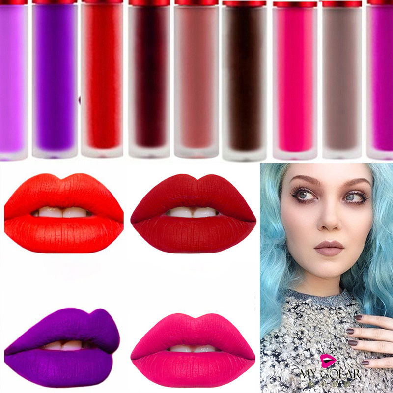 Image of 12 Colors Cosmetics Brand Makeup Lip Gloss Long Lasting Waterproof Easy to Wear Red Velvet Liquid Matte Lipstick Maquiagem