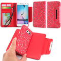 Cell Phone Case For Samsung S6 Phone Case Card Maple Leaves Flower Holder Wallet PU Leather