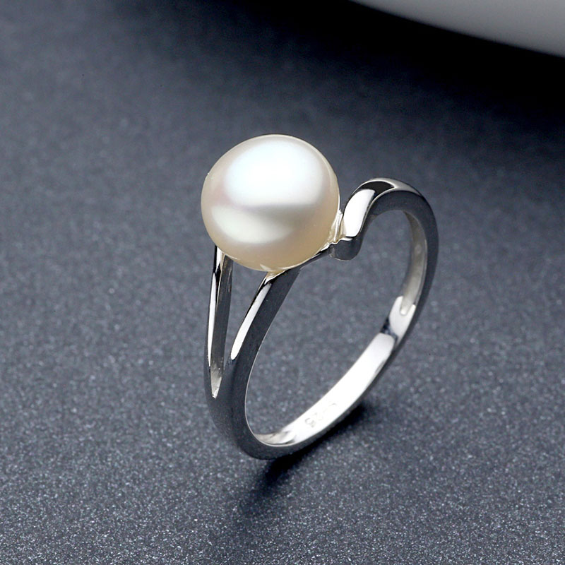 silver pearl ring