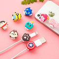 5pcs lot superman batman Cartoon USB Cable Earphone Protector headphones line saver For USB charging line
