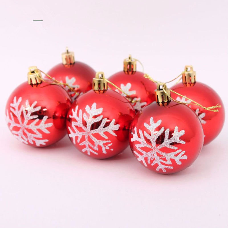 Snowflake Golden Christmas Tree Decor Ball Hanging Ornament For Xmas Package:12pcs balls/lot - Snowflake Golden Christmas Tree Decor Ball Hanging Ornament For Xmas