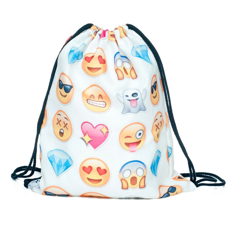 2015 New Fashion Emoji Backpack Printing Bag Women backpacks for teenage girls High Quality Polyeste