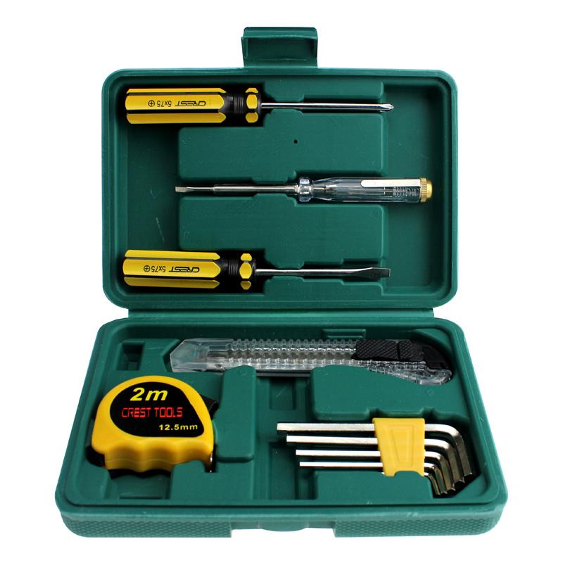 G  T 8PC household tool set & Chest Auto Home Repair Kit Metric- Lifetime Warranty 011011A R