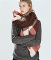 2016 New Za Brand Plaid Tartan Scarf Winter Cashmere Acrylic Thicken Scarf For Women Long Pashmina