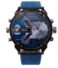 2016 Fashion New Army Military Tag sport Oulm Double Time Show Quartz Wrist Watch Male clock Gift Brand Reloj Relogio Masculino