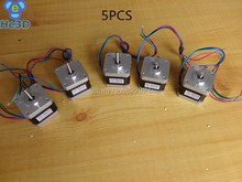 5 PCS Reprap Mendel 3d printer X Y Z E extruder stepper motor NEMA17 42BYGH4017P1