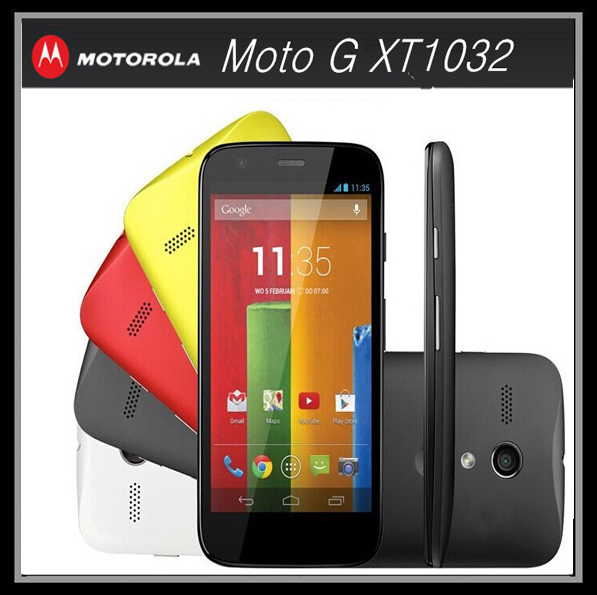 Original Unlocked Motorola Moto G XT1032 Mobile Phone Quad core GPS 3G 5MP 16GB ROM 4