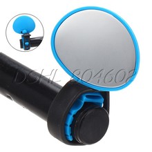 Blue Red Black 360 Degree Rotate Adjustable Plastic Bicycle Handlebar Rear View Mirror