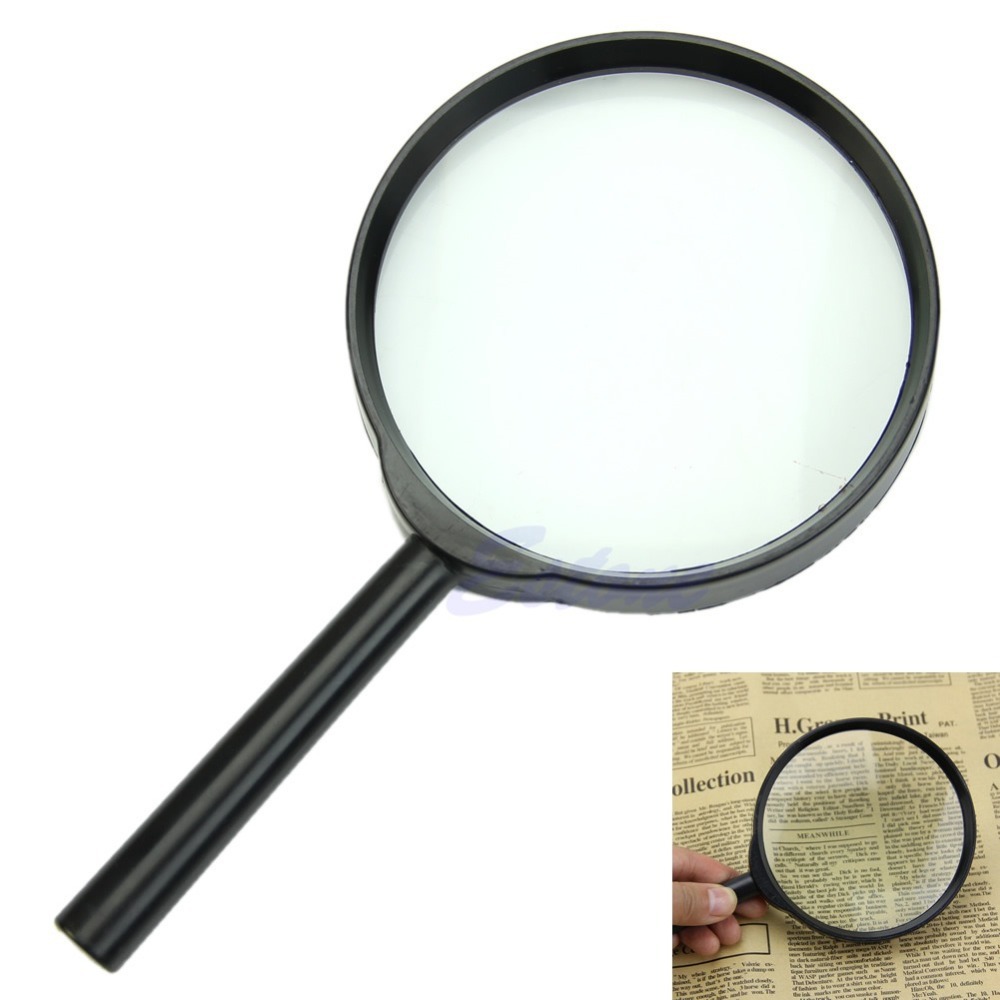 A96 Free Shipping 5X 100mm Hand Held Reading Magnifier Magnifying Glass Lens Jewelry Loupe Zoomer