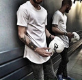 2016 Mens big and tall Clothing designer citi trends Clothes T shirt homme Curved hem Tee