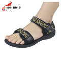 Women Beach Shoes Large Size 40 45 New 2016 Rubber Flat Shoes Summer CasualSandals