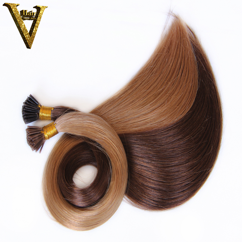 Image of I Tip Keratin Hair Extensions 1.0Gram Pre bonded Hair 100 Strands Unprocessed Virgin Brazilian Human Hair Straight