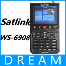 Free shipping Satlink WS-6908 DVB-S FTA Digital Satellite Finder Meter ws 6908 TV Signal Receiver For setting,WS6908