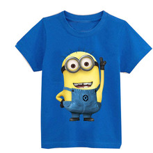 Hot cartoon anime figure despicable me minions clothes minion costume children s clothing children t shirts