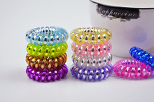 10pcs/lot Girls Kid Telephone Line Gum Cord Elastic Ponytail Holders Hairband Headband Ring Rope Scrunchy Gum For Hair Styling