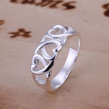 Free Shipping 925 Sterling Silver Ring Fine Fashion Three Kelp Ring Women&Men Gift Silver Jewelry Finger Rings SMTR090