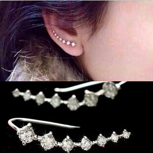 Image of 2015 newest fashion hot Seven stars CZ diamond Trendy Jewelry Beautifully Ear row Accessories linetype Earrings for women EH0282