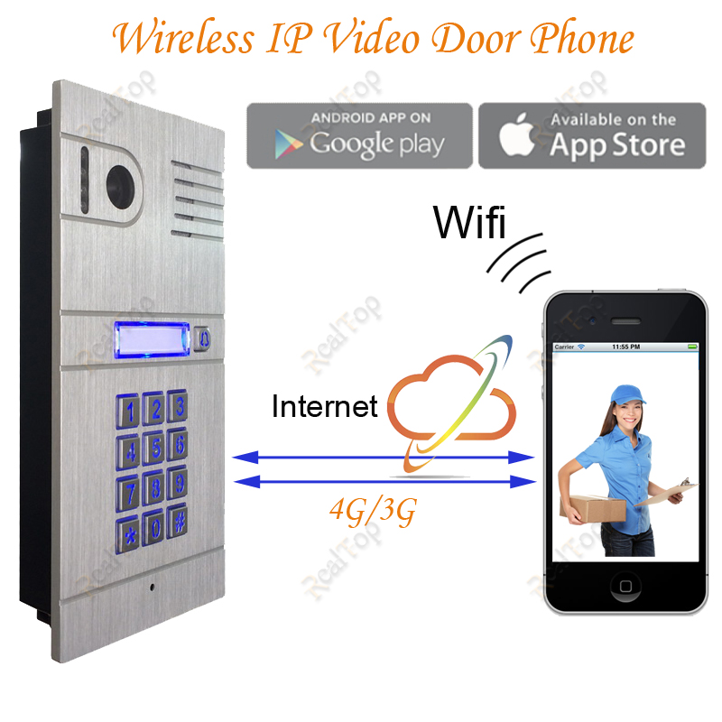 Wireless WIFI IP Video Door Phone via Smartphone Control,remote control door access by iphone,android smartphone&Tablets