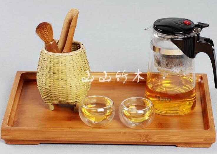 Pallet kung fu tea bamboo saucer fruit plate tea t...