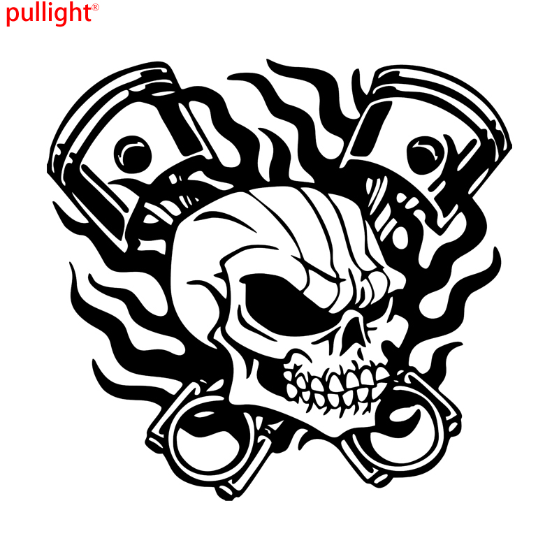 Flaming Skull vinyl decal sticker for Car/Truck Window tablet hood mac fire