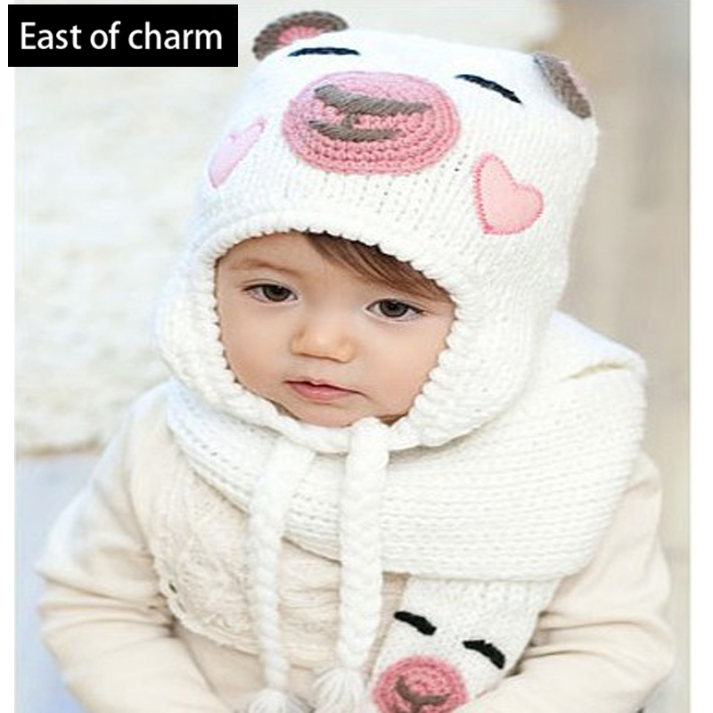 Baby Beanies or (1Set =Hat and Scarf) Cotton Knit ...
