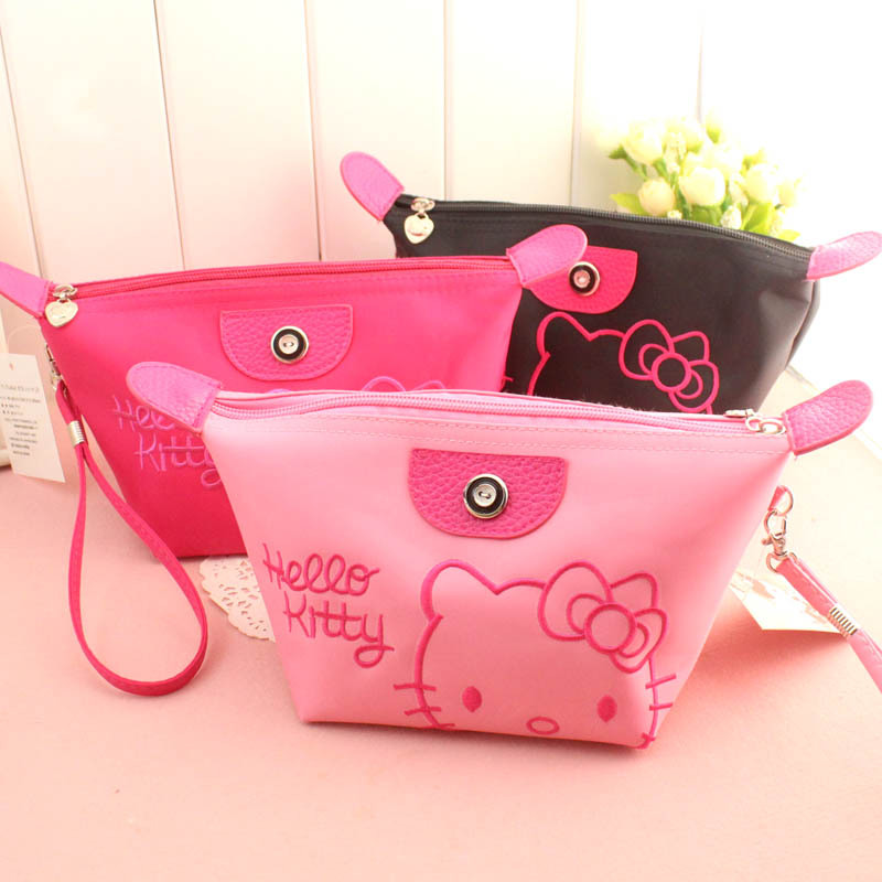 Image of 1pcs Women Portable Cute hello kitty Multifunction Beauty ZipperTravel Cosmetic Bag Makeup Case Toiletry Pouch Cosmetic Cases