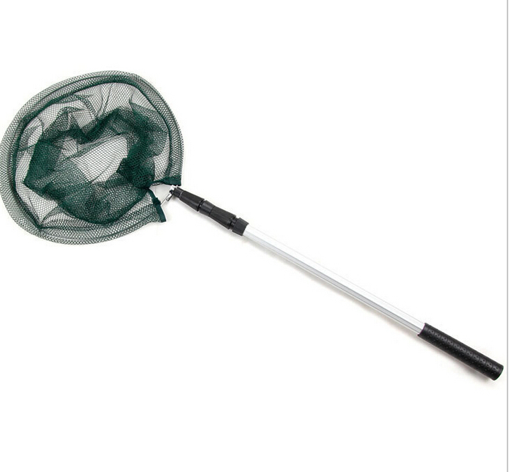 Fine mesh dip net fishing nets 1.7 m folding aluminum telescopic pole