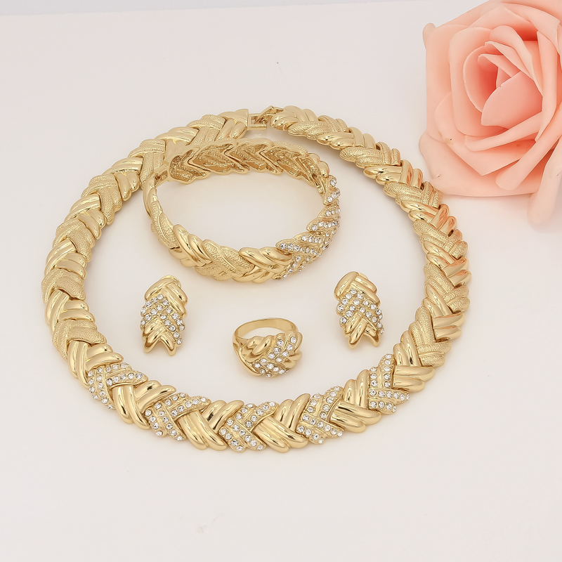 11.11 Chokers Wholesale 2016 New Jewelry Sets Necklace Earrings Dubai Gold Jewelry African Sets ...