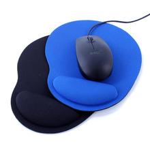 Mouse Mice Pad Black & Blue Comfort Wrist Rest Support Mat Computer PC Laptop Free Shipping