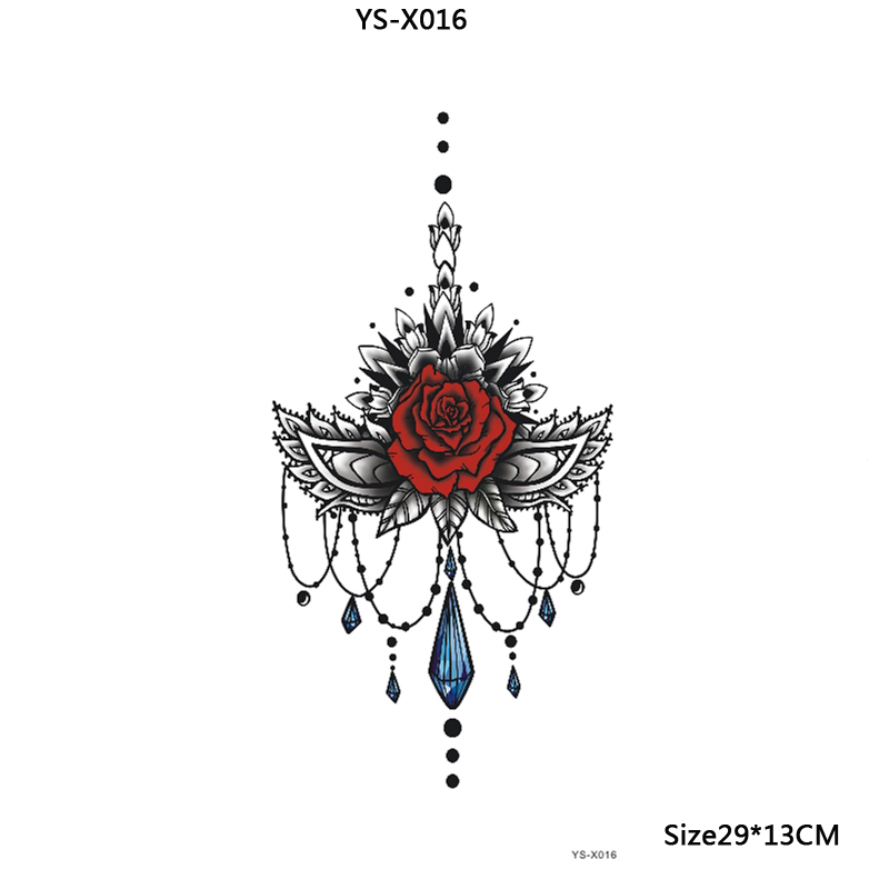 the rose black lace is chest tattoo 29 13 cm the rose black lace is chest tattoo 29 13 cm