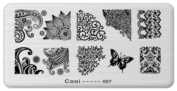 Image of 1pcs Latest Nail Template Cooi Series Nail Art Plate Stainless Steel Image Konad Nail Art Stamping Template DIY Nail Tool JH114