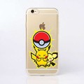 Pokemons PokeBall Transparent Soft Silicone TPU Print Case For iPhone SE 5 5S 6 6S 6Plus