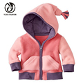 Yejia Fashion Kids Hooded Cardigan Patchwork Fleece Boys Girls Casual Jacket Coat Cute Children Outwear With