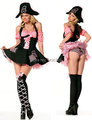 Women Sexy Pirate Costumes 1212 New Fashion Black Pirate Halloween Costumes for Women
