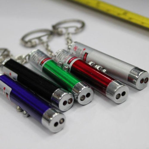 Random Color New Cool 2 In1 Red Laser Pointer Pen With White LED Light Childrens Play
