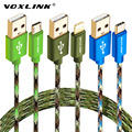 VOXLINK Camouflage Nylon Braided Micro USB Cable USB Type C Date Sync Charge Cable For iphone
