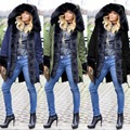 Women s Warm Removable Furs Thicken Raccoon Fur Parkas with Non Removable Hat
