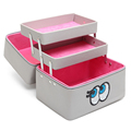 Korean Women Cosmetic Bag Professional Large Capacity Makeup Box Lovely Eyes with Compartment Portable Waterproof Cosmetics