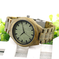 BOBO BIRD F19 Green Sandalwood Wood Men s Wristwatch Japan Movement Quartz Watch Classic Folding Clasp