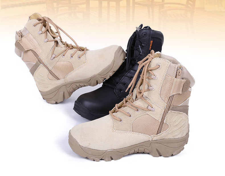 real leather desert combat boots anti-slip men military army botas martin tactical shoes man outdoor hiking shoes waterproofN002