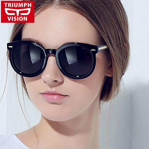 Round Vintage Sunglasses Women Female Fashion Retro Sun glasses Points Women 2016 Mirror Eyewear Bra